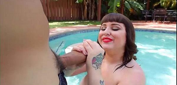  Busty Teen Plumper Kelli Maxx is Oiled and Fucked in Pool